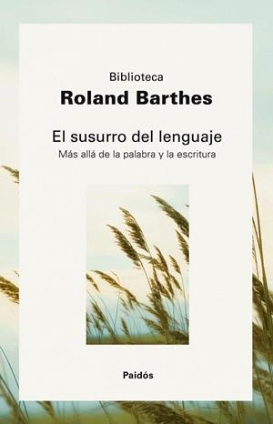 SUSURRO DEL LENGUAJE, EL | 9788449322754 | BARTHES, ROLAND | Llibreria Drac - Librería de Olot | Comprar libros en catalán y castellano online