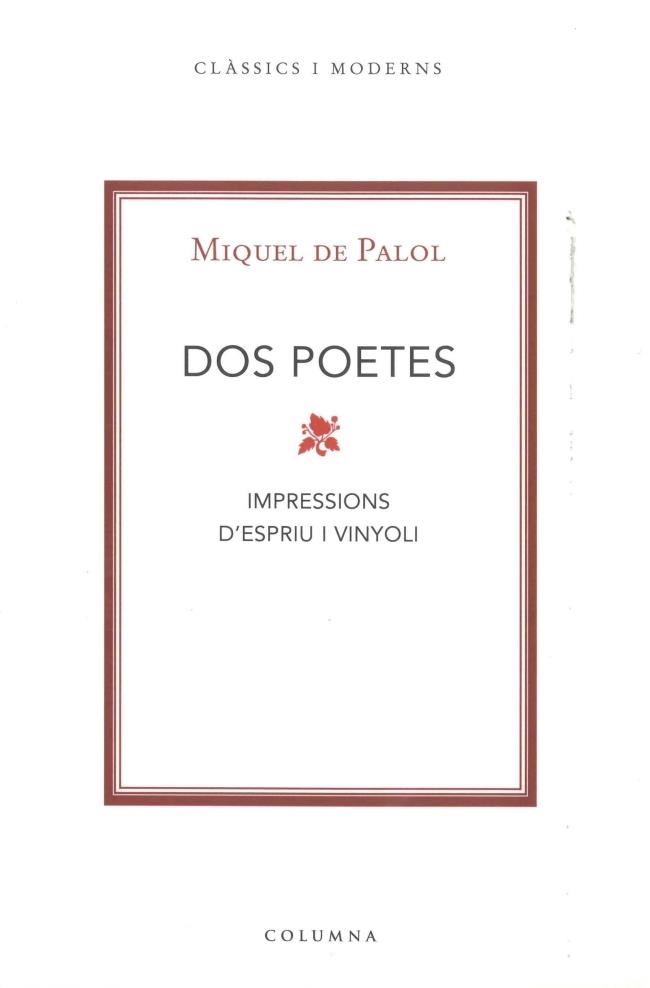 DOS POETES | 9788466407571 | PALOL, MIQUEL DE | Llibreria Drac - Llibreria d'Olot | Comprar llibres en català i castellà online