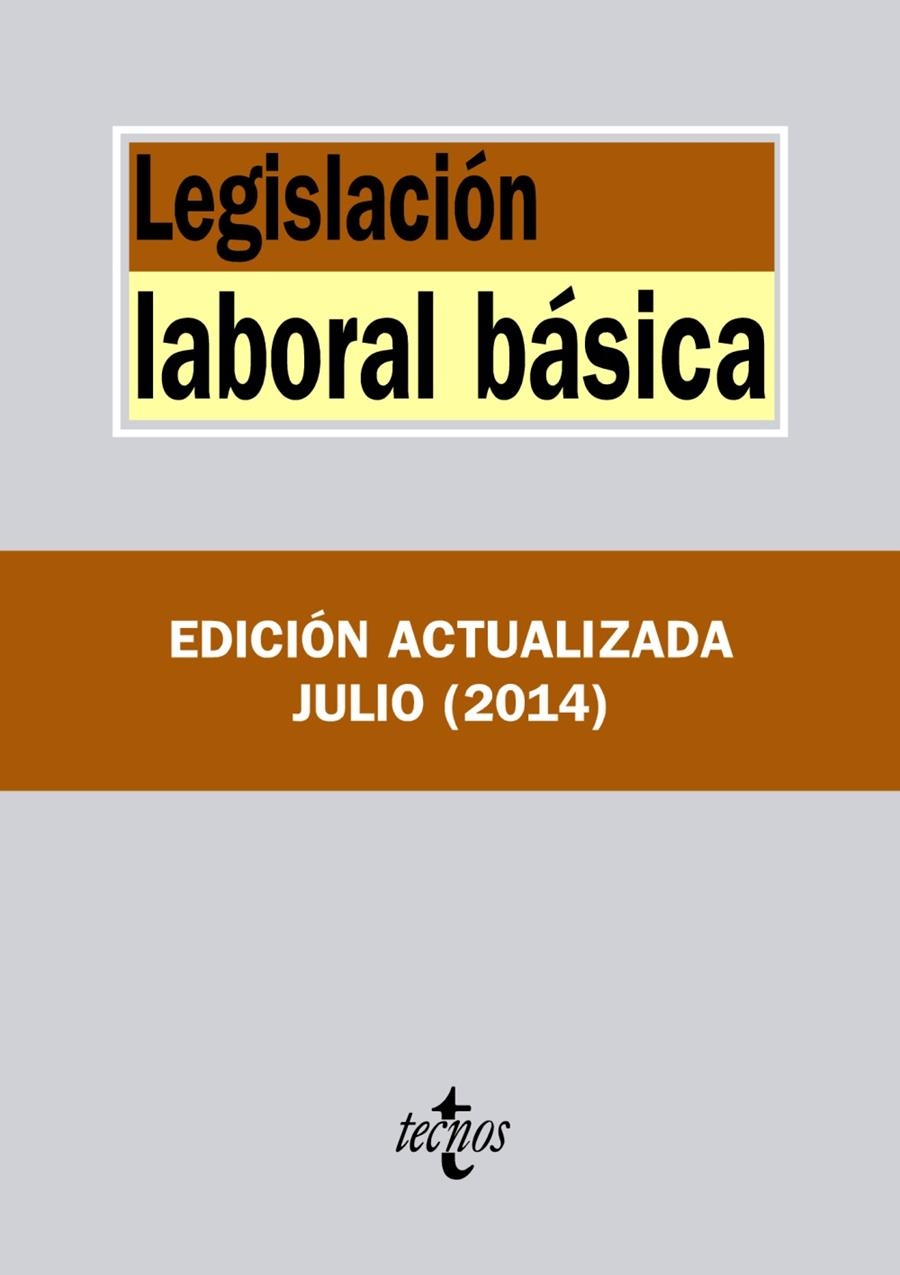 LEGISLACIÓN LABORAL BÁSICA ( JULIO 2014 ) | 9788430963515 | AA.DD. | Llibreria Drac - Llibreria d'Olot | Comprar llibres en català i castellà online