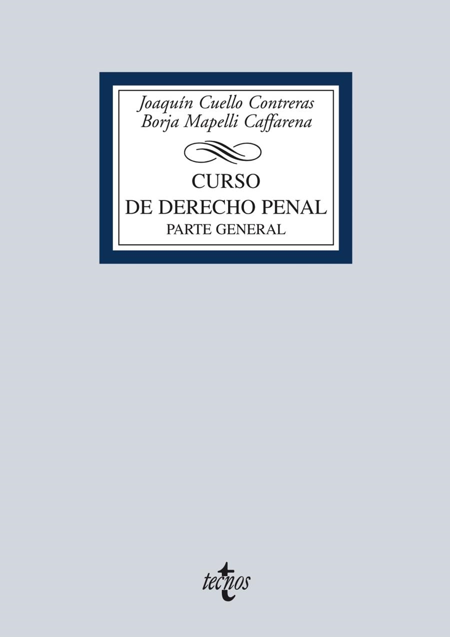 CURSO DE DERECHO PENAL | 9788430962891 | CUELLO, JOAQUÍN ; MAPELLI, BORJA | Llibreria Drac - Llibreria d'Olot | Comprar llibres en català i castellà online