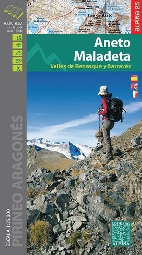 ANETO MALADETA. MAPA GUIA EXCURSIONISTA 1:25000 | 9788480905718 | AA.DD. | Llibreria Drac - Llibreria d'Olot | Comprar llibres en català i castellà online