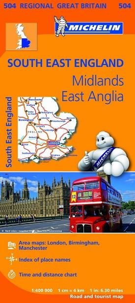 SOUTH EAST ENGLAND MIDLANDS EAST ANGLIA (MAPA REGIONAL 504) | 9782067183346 | AA.DD. | Llibreria Drac - Llibreria d'Olot | Comprar llibres en català i castellà online