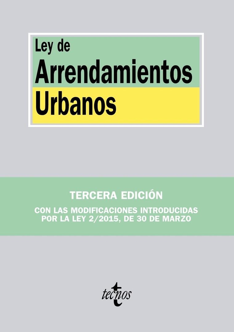 LEY DE ARRENDAMIENTOS URBANOS | 9788430965854 | AAVV | Llibreria Drac - Llibreria d'Olot | Comprar llibres en català i castellà online