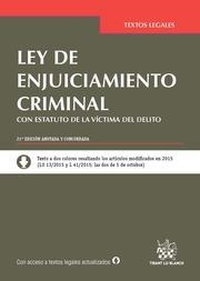 LEY DE ENJUICIAMIENTO CRIMINAL. CON ESTATUTO DE LA VÍCTIMA DEL DELITO. 21ª EDICIÓN | 9788491192626 | AAVV | Llibreria Drac - Llibreria d'Olot | Comprar llibres en català i castellà online