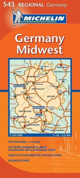 GERMANY MIDWEST MAPA REGIONAL 543 | 9782067134027 | AA.VV. | Llibreria Drac - Llibreria d'Olot | Comprar llibres en català i castellà online