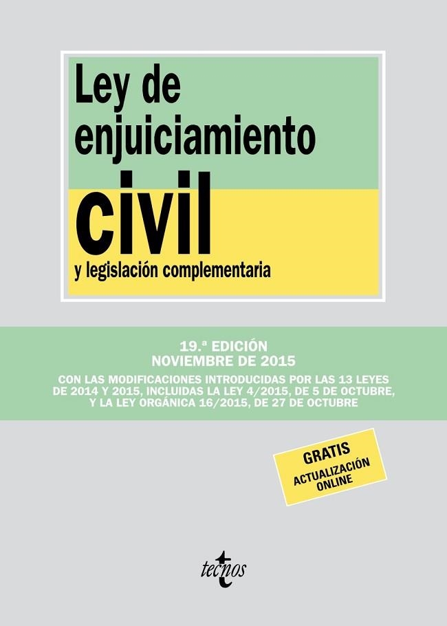 LEY DE ENJUICIAMIENTO CIVIL Y LEGISLACION COMPLEMENTARIA 19ª ED | 9788430968251 | VV.AA. | Llibreria Drac - Llibreria d'Olot | Comprar llibres en català i castellà online