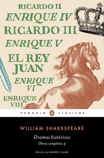 DRAMAS HISTÓRICOS (OBRA COMPLETA SHAKESPEARE 3) | 9788491051367 | SHAKESPEARE, WILLIAM | Llibreria Drac - Llibreria d'Olot | Comprar llibres en català i castellà online