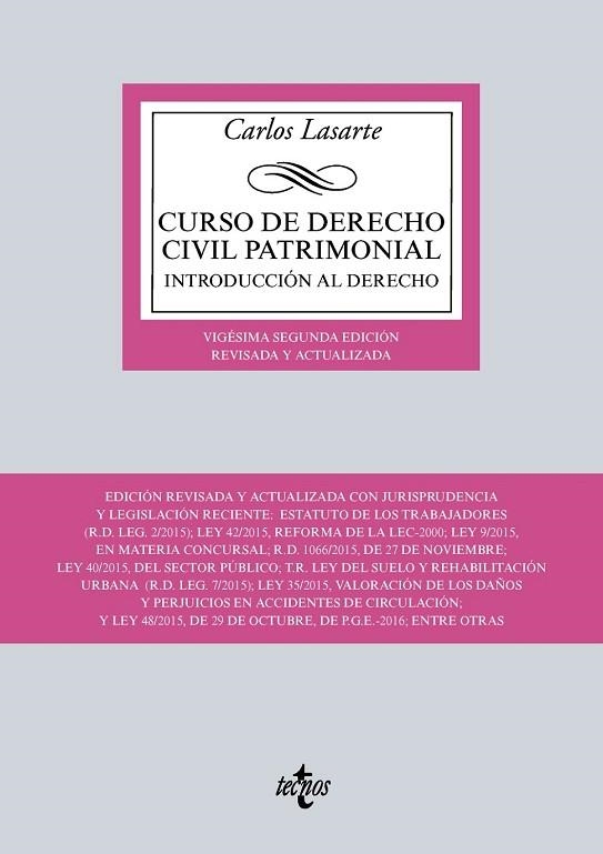 CURSO DE DERECHO CIVIL PATRIMONIAL | 9788430969777 | LASARTE, CARLOS | Llibreria Drac - Llibreria d'Olot | Comprar llibres en català i castellà online