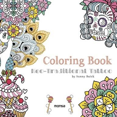 COLORING BOOK. NEO-TRADITIONAL TATTOO | 9788416500307 | Llibreria Drac - Llibreria d'Olot | Comprar llibres en català i castellà online