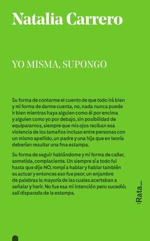 YO MISMA, SUPONGO | 9788494489112 | CARRERO, NATALIA | Llibreria Drac - Librería de Olot | Comprar libros en catalán y castellano online