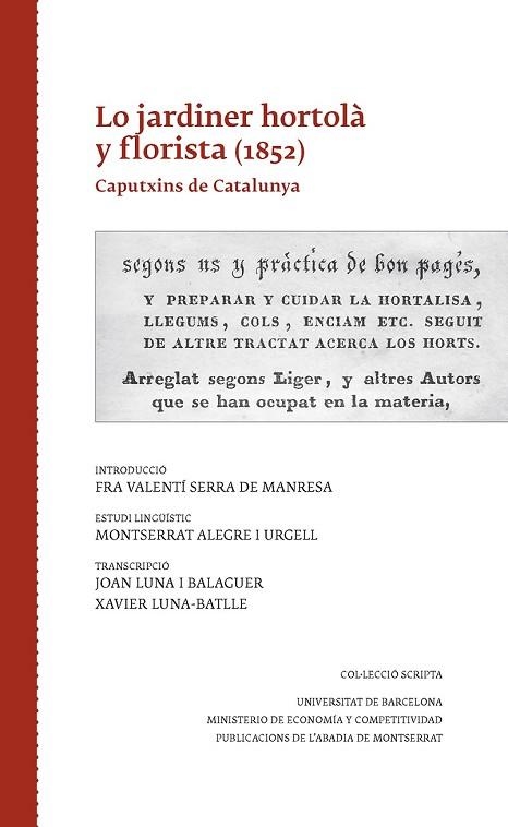 LO JARDINER HORTOLÀ Y FLORISTA (1852) | 9788498838657 | VV.AA. | Llibreria Drac - Llibreria d'Olot | Comprar llibres en català i castellà online