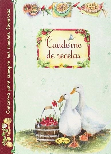 CUADERNO DE RECETAS | 9788415401841 | AAVV | Llibreria Drac - Llibreria d'Olot | Comprar llibres en català i castellà online