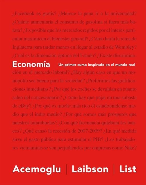 ECONOMÍA. UN PRIMER CURSO INSPIRADO EN EL MUNDO REAL | 9788494488030 | ACEMOGLU, DARON; LAIBSON, DAVID; LIST, JOHN A. | Llibreria Drac - Llibreria d'Olot | Comprar llibres en català i castellà online