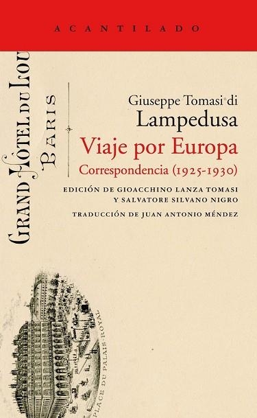 VIAJE POR EUROPA | 9788416748655 | DI LAMPEDUSA, GIUSEPPE TOMASI | Llibreria Drac - Llibreria d'Olot | Comprar llibres en català i castellà online