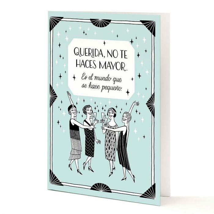 TARJETA A5 QUERIDA, NO TE HACES MAYOR. ES EL MUNDO QUE SE HACE PEQUEÑO | 8432715096412 | TANTANFAN | Llibreria Drac - Librería de Olot | Comprar libros en catalán y castellano online