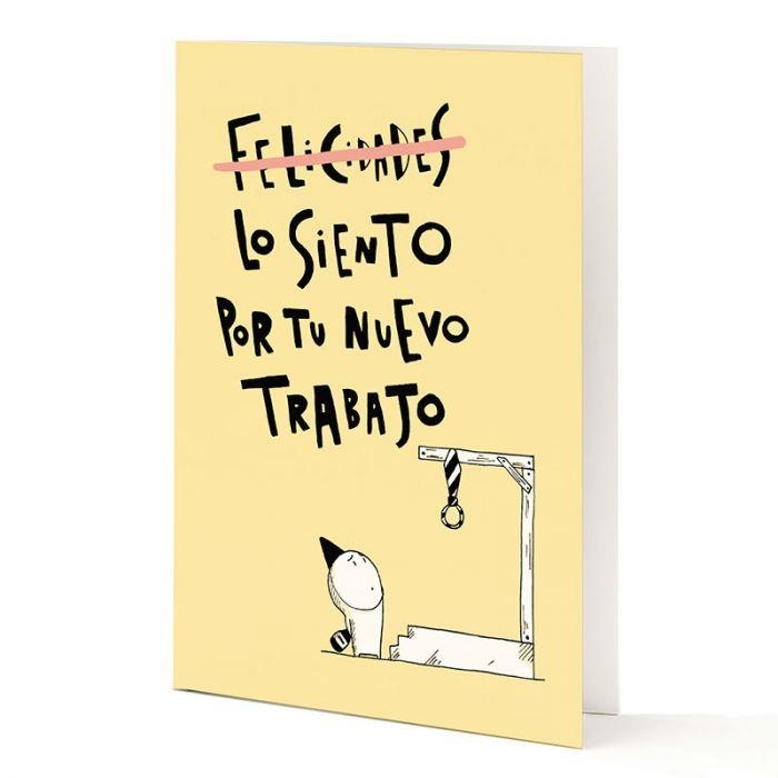 TARJETA A5 FELICIDADES, LO SIENTO POR TU NUEVO TRABAJO | 8432715096191 | TANTANFAN | Llibreria Drac - Llibreria d'Olot | Comprar llibres en català i castellà online