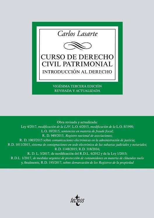 CURSO DE DERECHO CIVIL PATRIMONIAL | 9788430972012 | LASARTE, CARLOS | Llibreria Drac - Llibreria d'Olot | Comprar llibres en català i castellà online