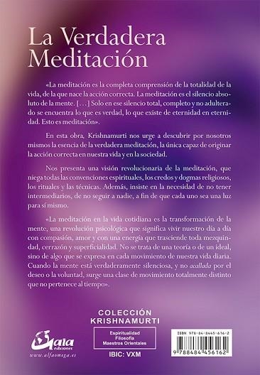 VERDADERA MEDITACIÓN, LA | 9788484456162 | KRISHNAMURTI, JIDDU | Llibreria Drac - Librería de Olot | Comprar libros en catalán y castellano online