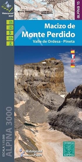 MACIZO DE MONTE PERDIDO. VALLE DE ORDESA Y PINETA 1:15.000 | 9788480907378 | AA.DD. | Llibreria Drac - Librería de Olot | Comprar libros en catalán y castellano online