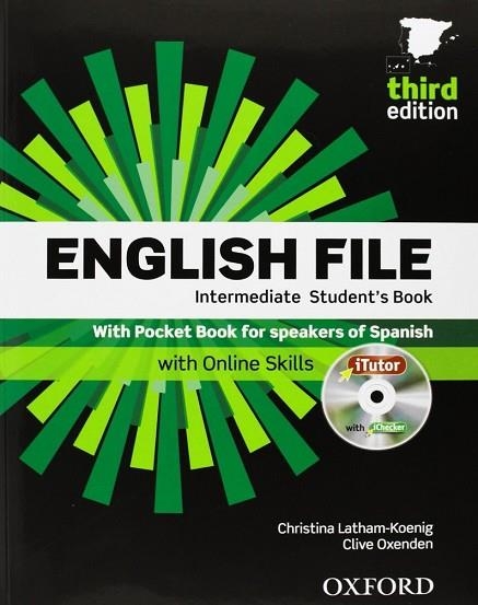 ENGLISH FILE 3RD EDITION INTERMEDIATE. STUDENT'S BOOK, ITUTOR AND POCKET BOOK PACK | 9780194520379 | OXENDEN, CLIVE; LATHAM-KOENIG, CHRISTINA; SELIGSON, PAUL | Llibreria Drac - Llibreria d'Olot | Comprar llibres en català i castellà online