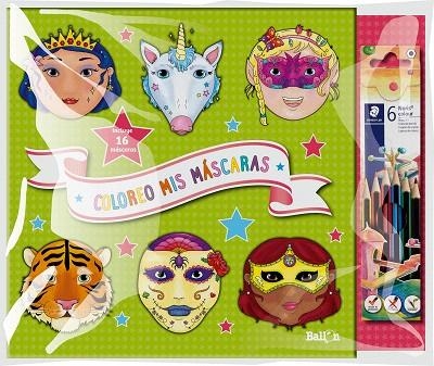 COLOREO MIS MASCARAS  - VERDE + LAPICES | 9789403210070 | BALLON | Llibreria Drac - Llibreria d'Olot | Comprar llibres en català i castellà online