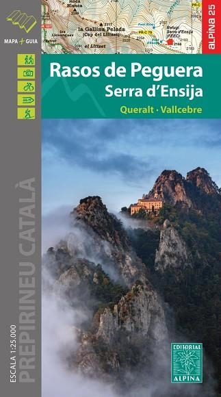 RASOS DE PEGUERA SERRA D'ENSIJA. MAPA I GUIA 1:25000 | 9788480907705 | AA.DD. | Llibreria Drac - Llibreria d'Olot | Comprar llibres en català i castellà online