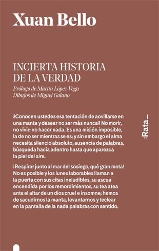 INCIERTA HISTORIA DE LA VERDAD | 9788416738205 | BELLO, XUAN | Llibreria Drac - Librería de Olot | Comprar libros en catalán y castellano online