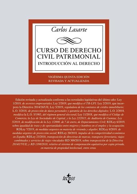 CURSO DE DERECHO CIVIL PATRIMONIAL | 9788430976928 | LASARTE, CARLOS | Llibreria Drac - Llibreria d'Olot | Comprar llibres en català i castellà online