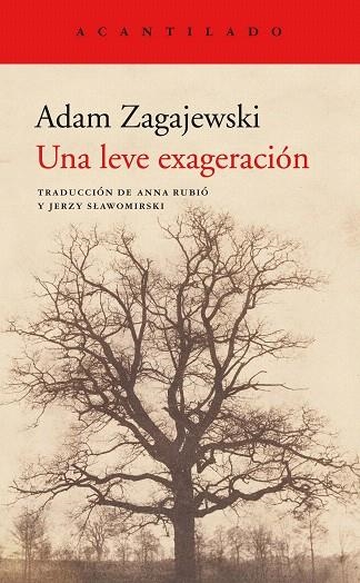 LEVE EXAGERACIÓN, UNA | 9788417346980 | ZAGAJEWSKI, ADAM | Llibreria Drac - Llibreria d'Olot | Comprar llibres en català i castellà online