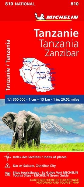 MAPA NATIONAL TANZANIA-ZANZIBAR (NATIONAL 810) | 9782067242586 | MICHELIN | Llibreria Drac - Llibreria d'Olot | Comprar llibres en català i castellà online