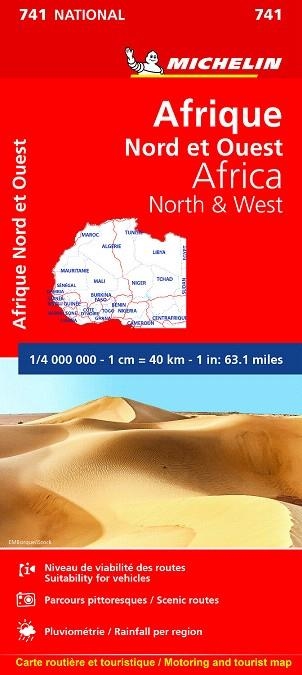 MAPA NATIONAL AFRICA NORTE Y OESTE (NATIONAL 741) | 9782067172142 | MICHELIN | Llibreria Drac - Llibreria d'Olot | Comprar llibres en català i castellà online