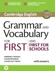 GRAMMAR AND VOCABULARY FOR FIRST AND FIRST FOR SCHOOLS BOOK WITH ANSWERS AND AUD | 9781107481060 | THOMAS,BARBARA/HASHEMI,LOUISE/MATTHEWS,LAURA | Llibreria Drac - Llibreria d'Olot | Comprar llibres en català i castellà online