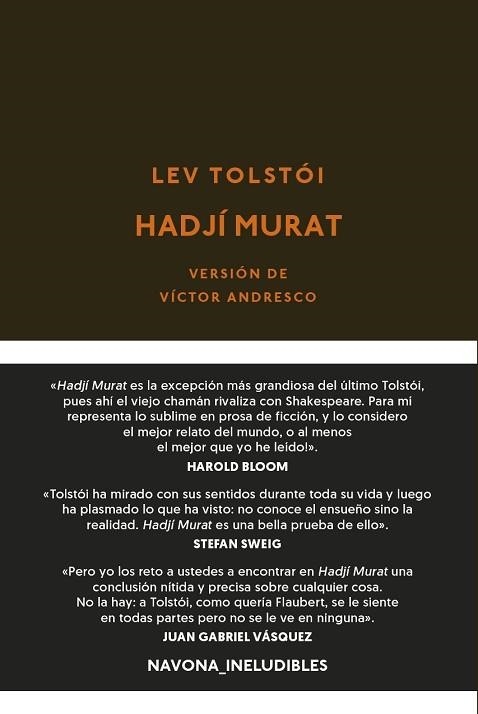 HADJÍ MURAT | 9788417978549 | TOLSTÓI, LEV | Llibreria Drac - Llibreria d'Olot | Comprar llibres en català i castellà online