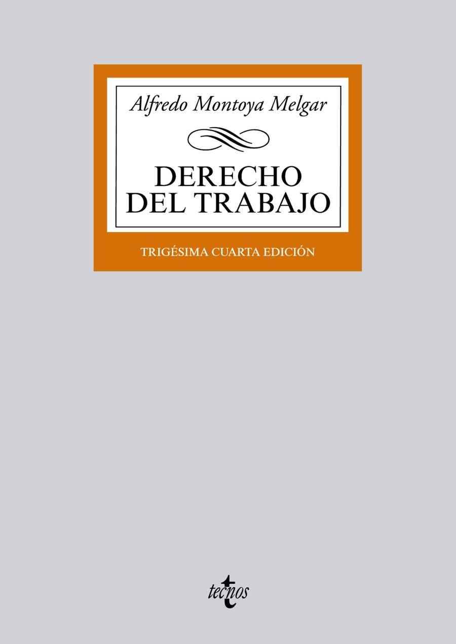 DERECHO DEL TRABAJO | 9788430958917 | MONTOYA, ALFREDO | Llibreria Drac - Llibreria d'Olot | Comprar llibres en català i castellà online