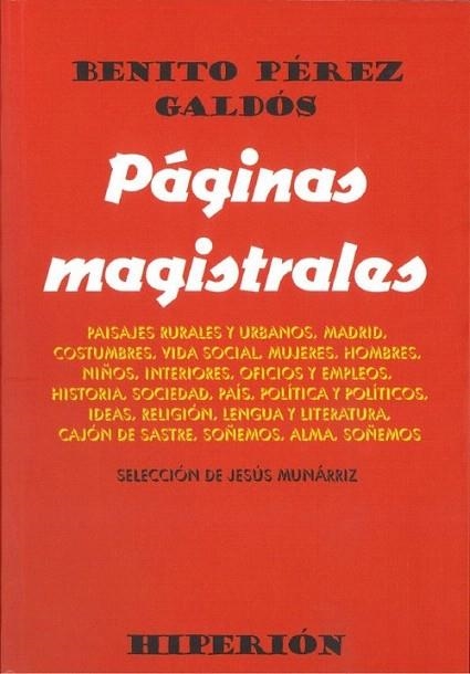 PAGINAS MAGISTRALES | 9788490021620 | PEREZ GALDOS, BENITO | Llibreria Drac - Llibreria d'Olot | Comprar llibres en català i castellà online