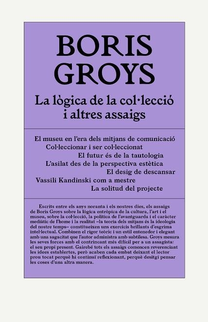 LÒGICA DE LA COL·LECCIÓ I ALTRES ASSAIGS, LA | 9788412230574 | GROYS, BORIS | Llibreria Drac - Llibreria d'Olot | Comprar llibres en català i castellà online