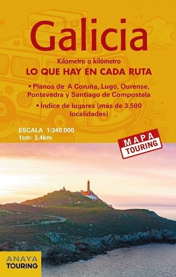 MAPA DE CARRETERAS GALICIA (DESPLEGABLE), ESCALA 1:340.000 | 9788491582953 | ANAYA TOURING | Llibreria Drac - Llibreria d'Olot | Comprar llibres en català i castellà online