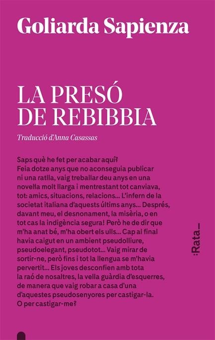 PRESÓ DE REBIBBIA, LA | 9788416738175 | SAPIENZA, GOLIARDA | Llibreria Drac - Llibreria d'Olot | Comprar llibres en català i castellà online