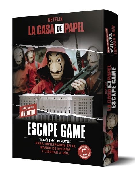 CASA DE PAPEL, LA. ESCAPE GAME. OBJETIVO: LIBERAR A RÍO | 9788418100925 | TRENTI, NICOLAS | Llibreria Drac - Llibreria d'Olot | Comprar llibres en català i castellà online