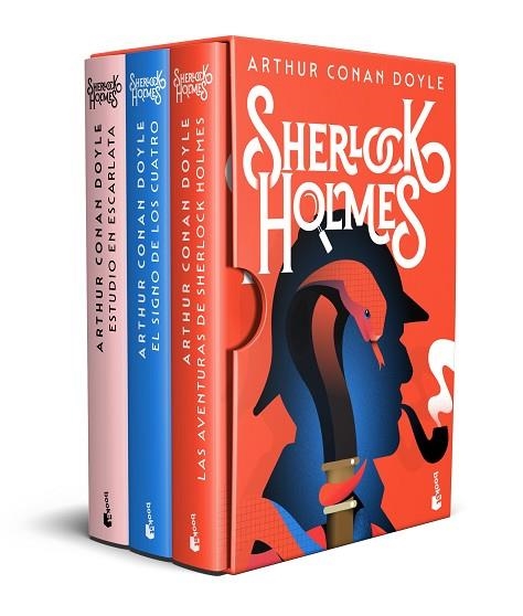 ESTUCHE SHERLOCK HOLMES (ESTUDIO EN ESCARLATA | EL SIGNO DE LAS CUATRO | LAS AVENTURAS DE SHERLOCK HOLMES) | 9788408255185 | CONAN DOYLE, ARTHUR | Llibreria Drac - Llibreria d'Olot | Comprar llibres en català i castellà online