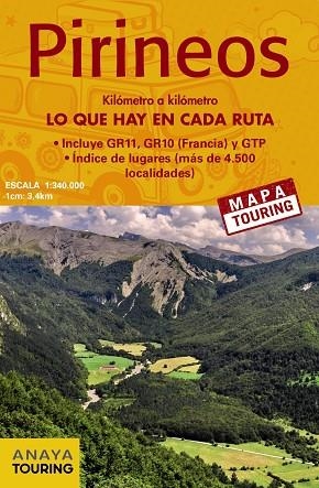 MAPA DE LOS PIRINEOS 1:340.000 -  (DESPLEGABLE) | 9788491584704 | ANAYA TOURING | Llibreria Drac - Librería de Olot | Comprar libros en catalán y castellano online