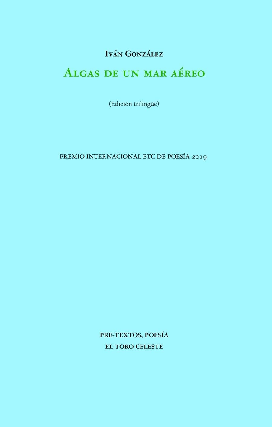 ALGAS DE UN MAR AÉREO | 9788418935602 | GONZÁLEZ, IVÁN | Llibreria Drac - Llibreria d'Olot | Comprar llibres en català i castellà online