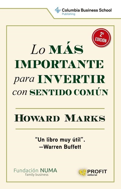 LO MÁS IMPORTANTE PARA INVERTIR CON SENTIDO COMÚN | 9788419212306 | MARKS, HOWARD | Llibreria Drac - Llibreria d'Olot | Comprar llibres en català i castellà online