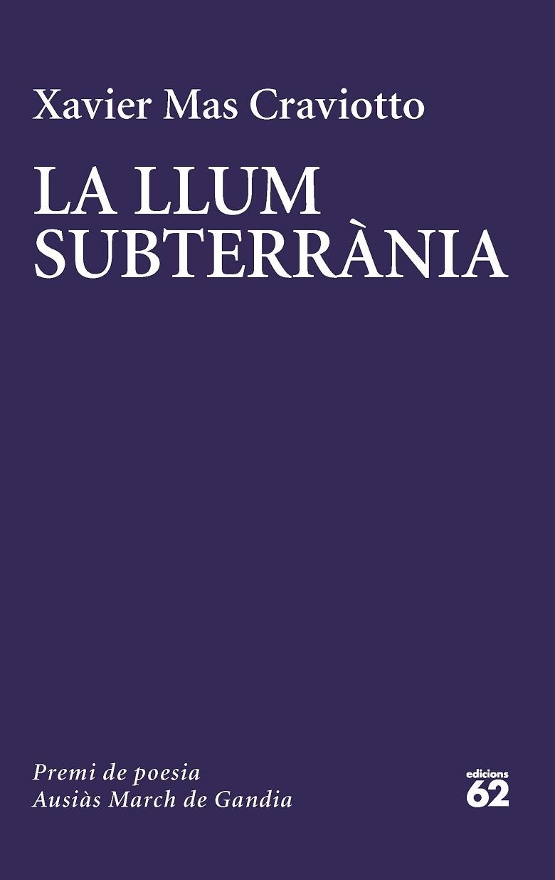 LLUM SUBTERRANIA, LA (PREMI AUSIÀS MARCH 2022) | 9788429780741 | MAS CRAVIOTTO, XAVIER | Llibreria Drac - Llibreria d'Olot | Comprar llibres en català i castellà online