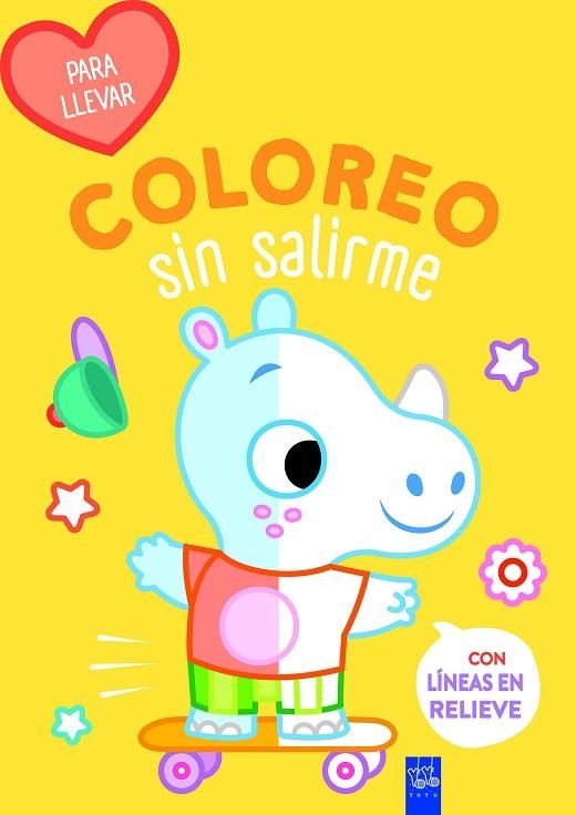 COLOREO SIN SALIRME-PARA LLEVAR. RINOCERONTE | 9788408278146 | YOYO | Llibreria Drac - Librería de Olot | Comprar libros en catalán y castellano online