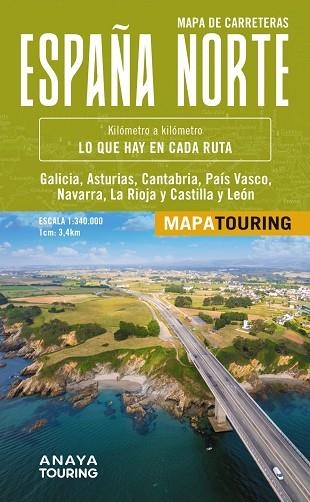 MAPA DE CARRETERAS DE ESPAÑA NORTE 1:340.000 -  (DESPLEGABLE) | 9788491587156 | ANAYA TOURING | Llibreria Drac - Librería de Olot | Comprar libros en catalán y castellano online