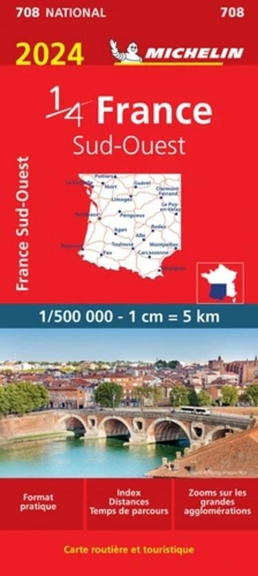 MAPA NATIONAL FRANCE SUD-OUEST (NATIONAL 708) | 9782067261365 | AA.DD. | Llibreria Drac - Librería de Olot | Comprar libros en catalán y castellano online