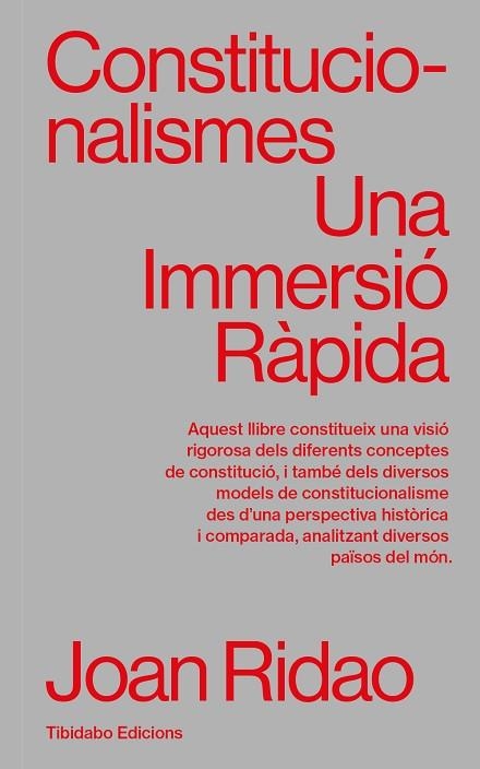 CONSTITUCIONALISMES | 9788410013124 | RIDAO, JOAN | Llibreria Drac - Librería de Olot | Comprar libros en catalán y castellano online