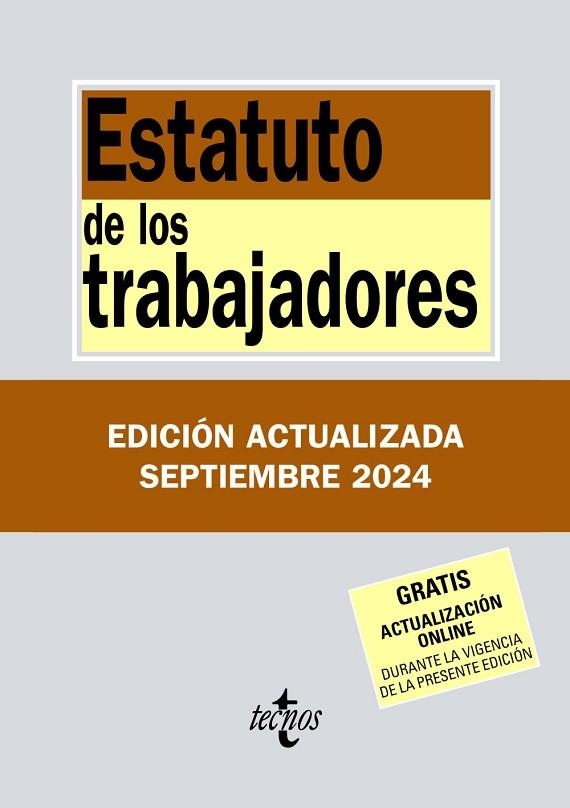 ESTATUTO DE LOS TRABAJADORES ((ED. 2024) | 9788430990924 | EDITORIAL TECNOS | Llibreria Drac - Llibreria d'Olot | Comprar llibres en català i castellà online