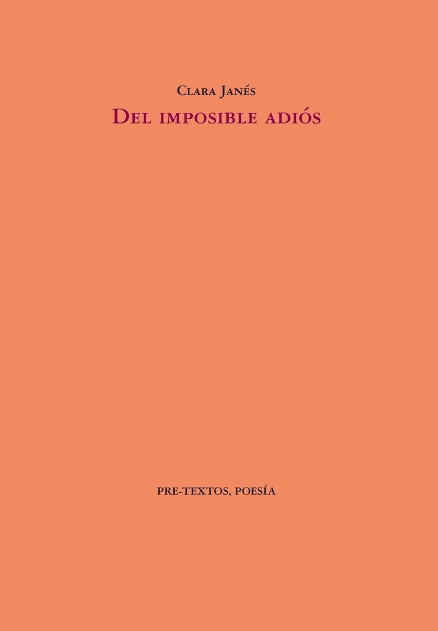 DEL IMPOSIBLE ADIÓS | 9788410309258 | JANÉS, CLARA | Llibreria Drac - Librería de Olot | Comprar libros en catalán y castellano online